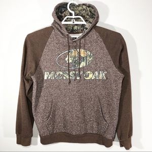 Missy Oak Brown With Camouflage Medium Hoodie